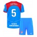 Atletico Madrid Johnny Cardoso #5 Tredjedraktsett Barn 2025-26 Korte ermer (+ Korte bukser)